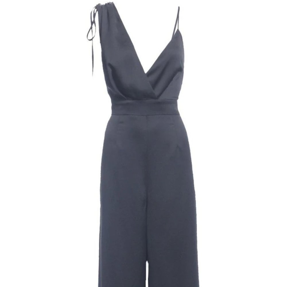 Black Satin Jumpsuit